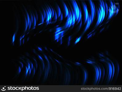 Abstract red wave curve 3D light on black design modern futuristic background vector illustration.