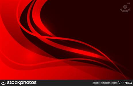 Abstract red wave curve dynamic design modern luxury creative background vector illustration.