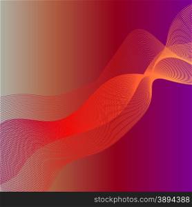 Abstract Red Wave Texture on Colored Background. Wave Background