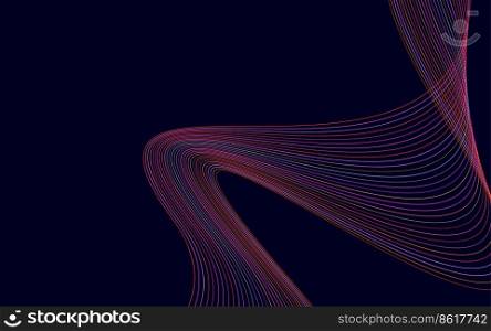 Abstract Red wavy Lines background Vector Illustration