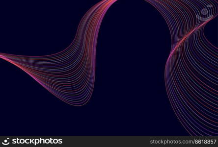 Abstract Red wavy Lines background Vector Illustration