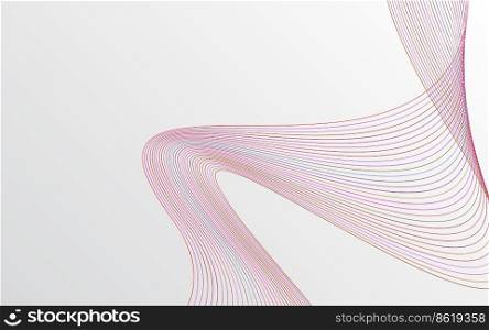 Abstract Red wavy Lines background Vector Illustration
