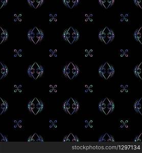 Abstract repeat backdrop on a dark background. Design for decor, prints, textile, furniture, cloth, digital. Vector multi-colored seamless pattern. Vector EPS 10