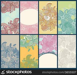 abstract retro seamless vector of leaves