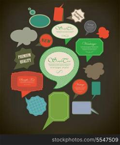 Abstract retro speech bubbles ?an be used for invitation, congratulation or website
