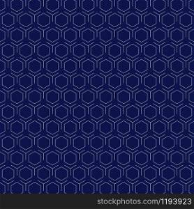 Abstract retro white hexagon pattern design on purple background. Decorate for ad, poster, artwork, template design. illustration vector eps10