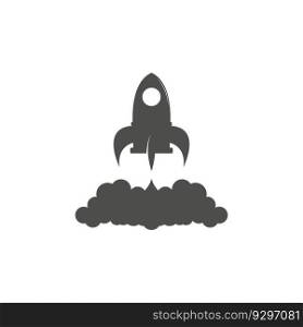abstract rocket icon vector illustration template design