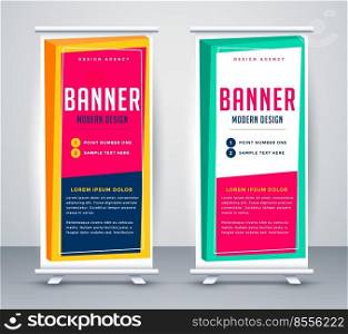 abstract rollup business presentation banner design