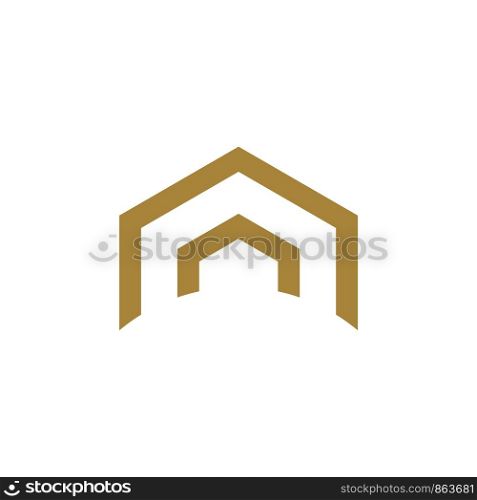 Abstract Roof Architecture Logo Illustration Design. Vector EPS 10.