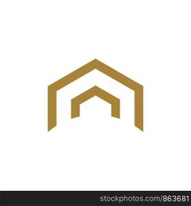 Abstract Roof Architecture Logo Illustration Design. Vector EPS 10.