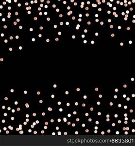 Abstract rose gold glitter background with polka dot confetti. Vector illustration EPS10. Abstract rose gold glitter background with polka dot confetti. Vector illustration