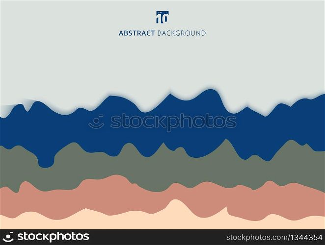 Abstract rough line or wave on white background with space for your text. Vector illustration
