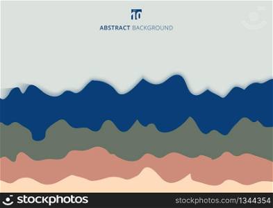 Abstract rough line or wave on white background with space for your text. Vector illustration