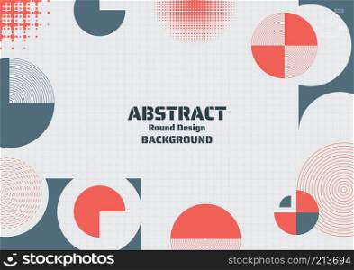 Abstract round design background modern shape design and halftone. vector illustration