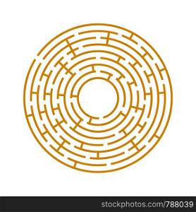 Abstract round maze. An educational game for children and adults. Simple flat vector illustration isolated on white background. Abstract round maze. An educational game for children and adults. Simple flat vector illustration isolated on white background.