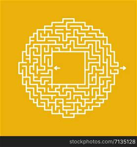 Abstract round maze. Game for kids and adults. Puzzle for children. Labyrinth conundrum. Flat vector illustration isolated on color background. Abstract round maze. Game for kids and adults. Puzzle for children. Labyrinth conundrum. Flat vector illustration isolated on color background.