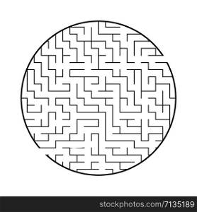 Abstract round maze. Game for kids and adults. Puzzle for children. Labyrinth conundrum. Flat vector illustration isolated on white background. Abstract round maze. Game for kids and adults. Puzzle for children. Labyrinth conundrum. Flat vector illustration isolated on white background.