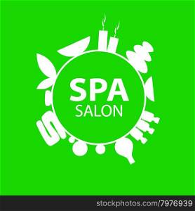 Abstract round vector logo for Spa salon
