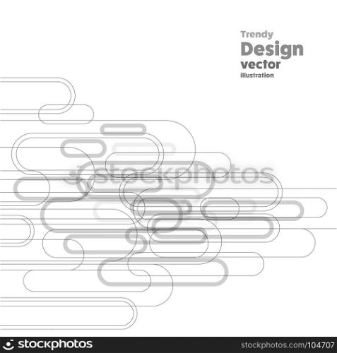 Abstract rounded banner. Trendy Flat Design. Vector illustration