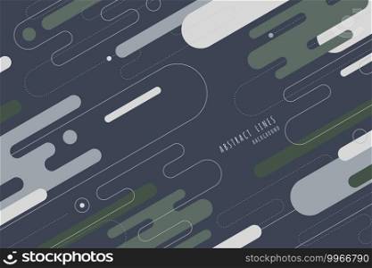 Abstract rounded lines elements pattern design of colors style template. Overlapping geometric element style of business background. illustration vector