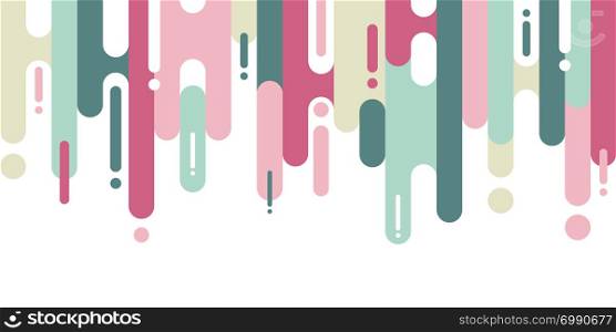Abstract rounded shapes lines transition background with copy space. Halftone style pastels color. Vector illustration