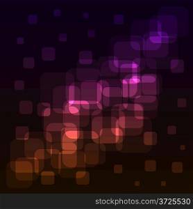 Abstract rounded squares colorful lights background. EPS10 file.