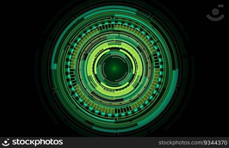 Abstract sci fi green circle light power energy technology futuristic design modern creative background vector