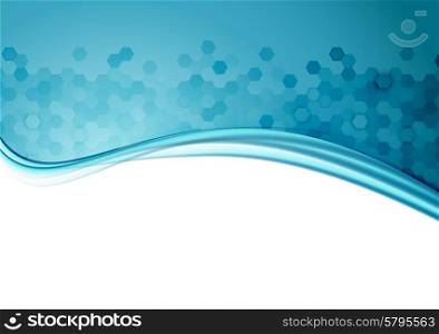 Abstract science hexagon blue background vector background. Abstract science background