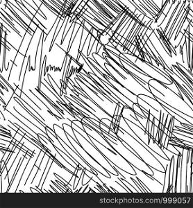 Abstract scribble seamless pattern. Intersecting random lines backdrop. Chaotic rough texture. Design for fabric, wrapping paper. Vector illustration. Abstract scribble seamless pattern. Intersecting random lines backdrop.