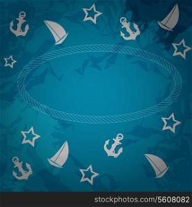 Abstract sea grunge background. Vector illustration