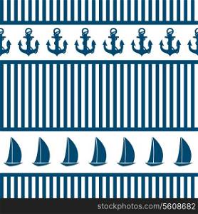 Abstract sea seamless pattern background. Vector illustration