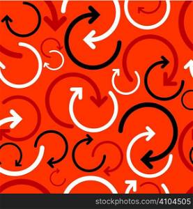 abstract seamless arrow tile background design in orange
