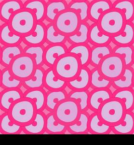 Abstract seamless background - Pink rings and dots. EPS10 vector, swatch included.