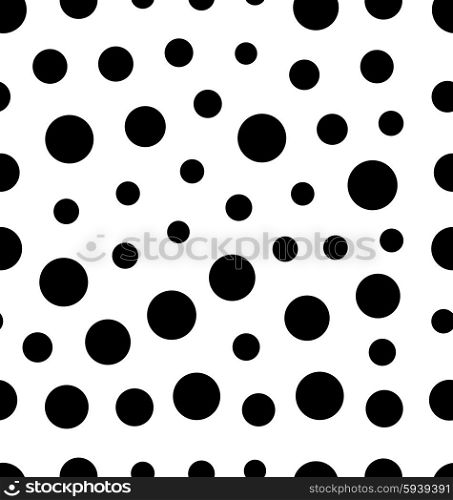 Abstract Seamless Circle Pattern. Abstract Seamless black Circle Pattern on white Background - vector
