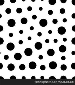 Abstract Seamless Circle Pattern. Abstract Seamless black Circle Pattern on white Background - vector