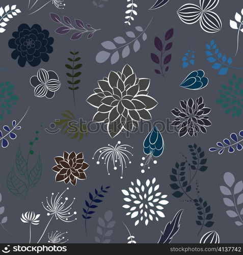 abstract seamless floral background vector illustration