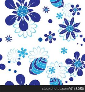 abstract seamless floral background vector illustration