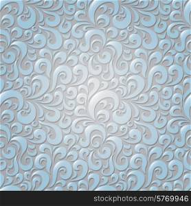 Abstract seamless floral swirl pattern.