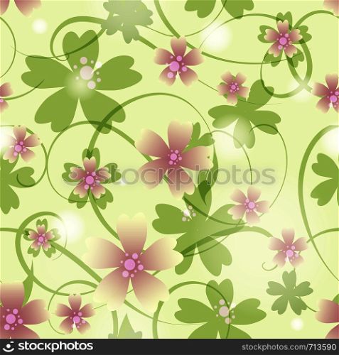 Abstract Seamless Flower pattern. Vector Illustration.