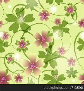Abstract Seamless Flower pattern. Vector Illustration.