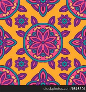 Abstract seamless geometric pattern background ethnic mandala art textile