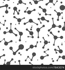 Abstract seamless geometric pattern of circles of different diameters and connecting lines for covers, cards, banners and posters. Flat style