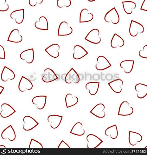 Abstract seamless heart pattern vector