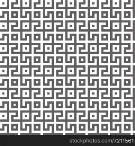 Abstract seamless maze pattern. Geometric silver and white background design. Vector illustration