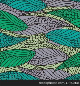 Abstract Seamless Ornamental Colored Pattern