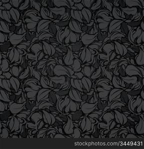 Abstract seamless pattern, black