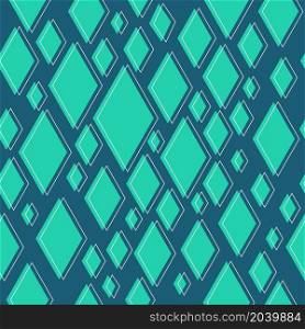 Abstract seamless pattern. Blue rhombs geometric design. Vector illustration