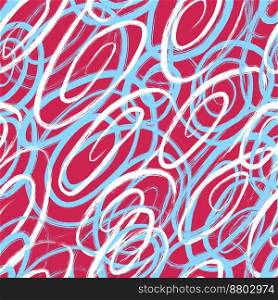 Abstract seamless pattern circles and lines. Ragged magenta lines. Fashion trendy pattern in graffiti style.. Abstract seamless pattern circles and lines. Ragged magenta lines. Fashion trendy pattern in graffiti style