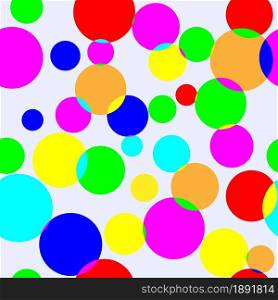 Abstract seamless pattern. Colorful circles on light background geometric design. Vector illustration