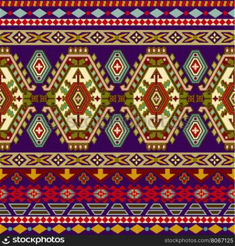 Abstract seamless pattern. Ethnic border ornament. Boho style